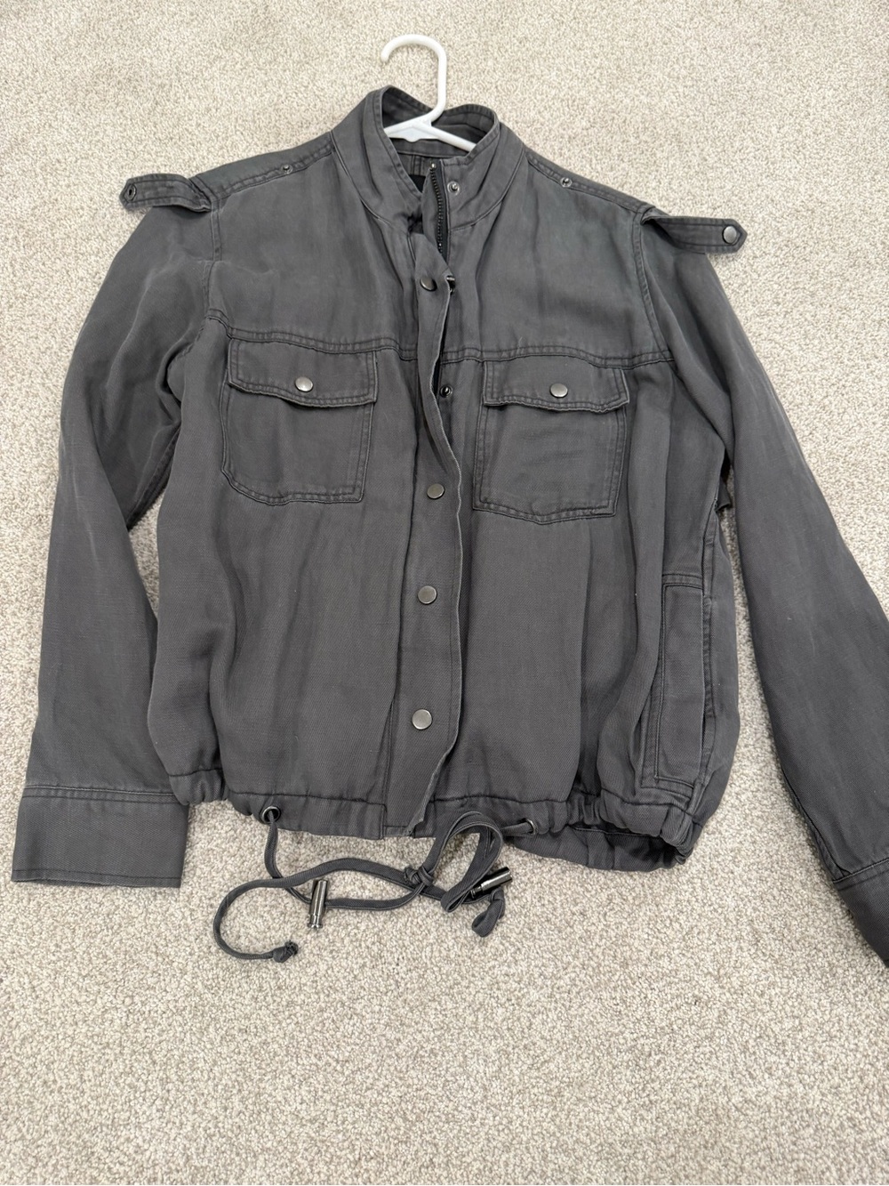Rails Charcoal Utility Drawstring Jacket